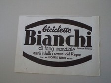 advertising Pubblicità 1940 BICI BICICLETTE BIANCHI