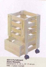 PORTAFRUTTA IN LEGNO CARRELLO