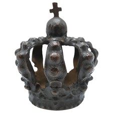 ANTIQUE BRONZE CROWN GLOBE