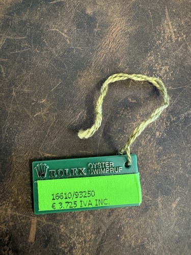 Rolex green swing hang tag - hang,