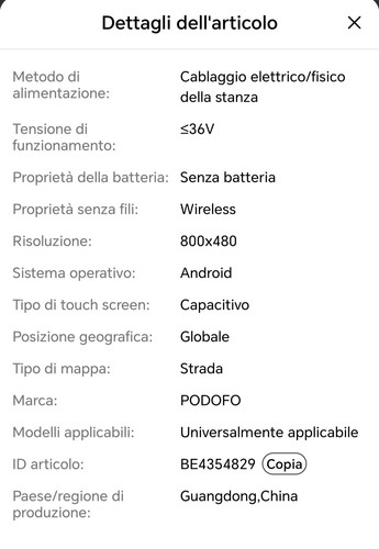 Podofo schermo carplay - podofo,