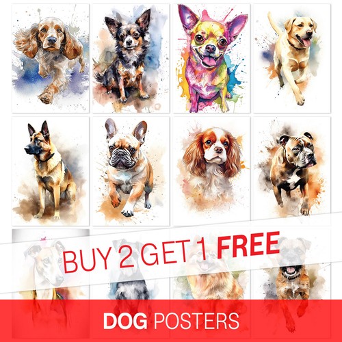 Dog posters wall art - dog, print