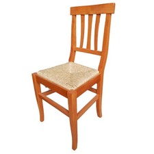 Sedia legno massello paglia