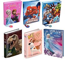 Diario Scuola 10 mesi Frozen,Spiderman,Jurassic park,Avengers, Pets in Italiano 