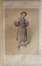 Incisione Di Attori "Colbrun La Poissarde - I Teatri Di Parigi"