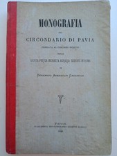 OV1 Circondario di Pavia Monografia Mappa 1880 Arnaboldi Gazzaniga Raro