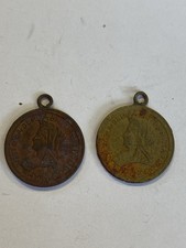 Coppia Medaglie Regina Queen Vintage Epoca Collezione 