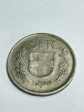 MONETA 5 FRANCHI SVIZZERI 1968