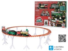 Trenino di Babbo Natale treno con binario per albero con luce 314cm locomotiva 