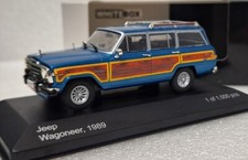 Jeep Wagoneer 1989 Blue Met Wood 1:43 Whitebox WB162 ESTREMAMENTE RARA!!