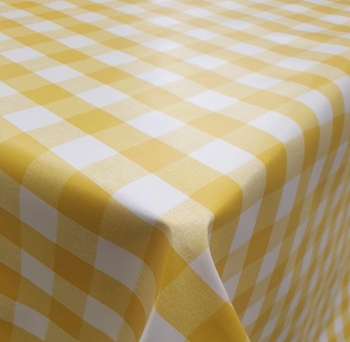Nuova tovaglia giallo bianco