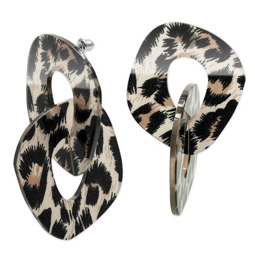 Paio orecchini leopardati - orecchini,