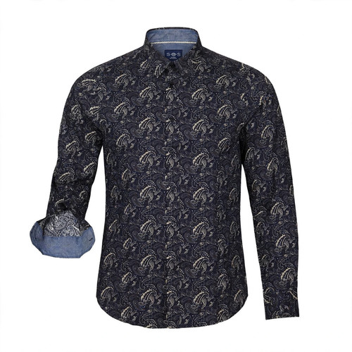 Camicia uomo marrone fantasia - camicia,