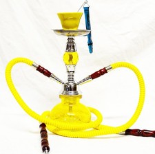 Narghilè 30 cm 2 tubi con 8 carboncini e 10 beccucci , shisha