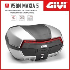 VALIGIA [GIVI] V58N MAXIA 5 MONOKEY - CATADIOTTRI ROSSI / COVER ARGENTO