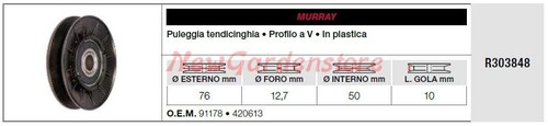 Puleggia tendicinghia murray - puleggia,