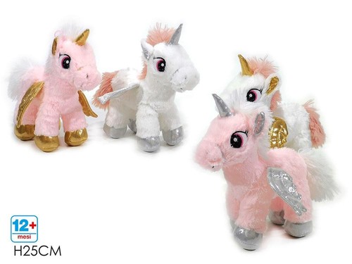 Peluche unicorno ali 25 4 - peluche, cm.25