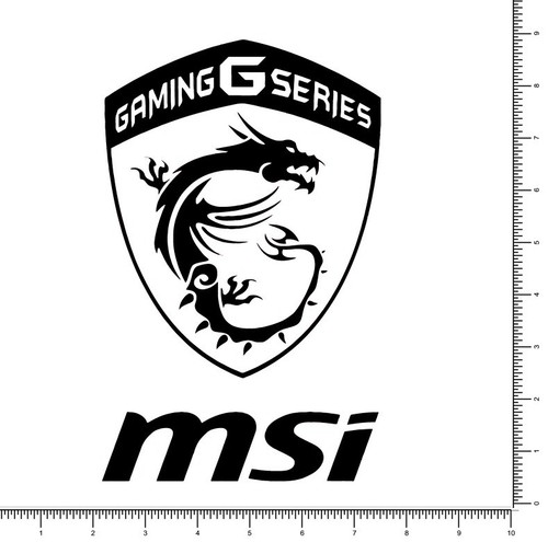 Adesivo logo fustellato msi - fustellato,