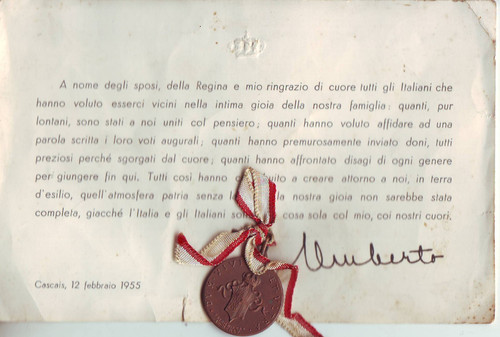 Biglietto autografo m - autografo, s.m