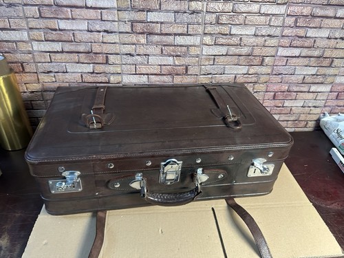 Valigia vintage pelle - , foglia