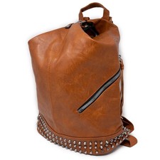 Zaino borchie color cuoio