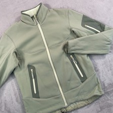 Giacca donna vintage Arc'teryx Hyllus Polartec grande verde chiaro tasca zip nuova senza etichette