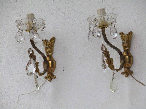 Coppia antiche applique luce - coppia,