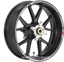 Adesivi cerchi tuning con tricolore per Honda CBR1000RR - stickers wheels
