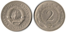 Jugoslavia 2 dinara, 1973