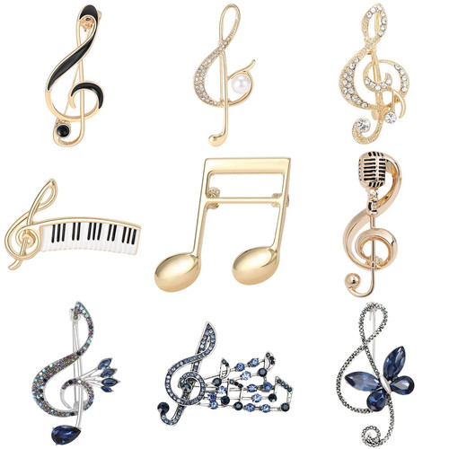 Metal tone rhinestone music - metal,