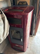 stufa a pellet usata anselmo cola athena 12.7 kw ceramica bordeaux