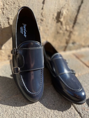 Monk blu vera pelle colore - vera,