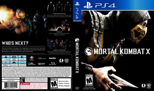Mortal kombat ps4 box art - kombat, x