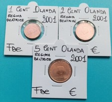 1-2-5 Ct OLANDA 2001 FDC