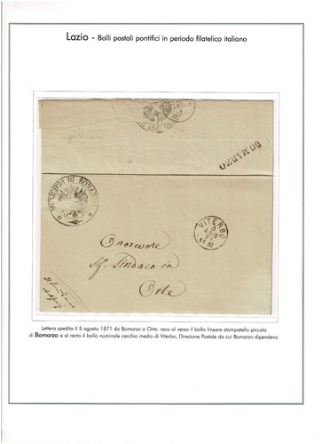 Bolli del lazio - bolli, lettera