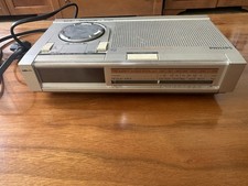 Philips D-3090 2 Band Radio Clock Alarm - Tested & Working