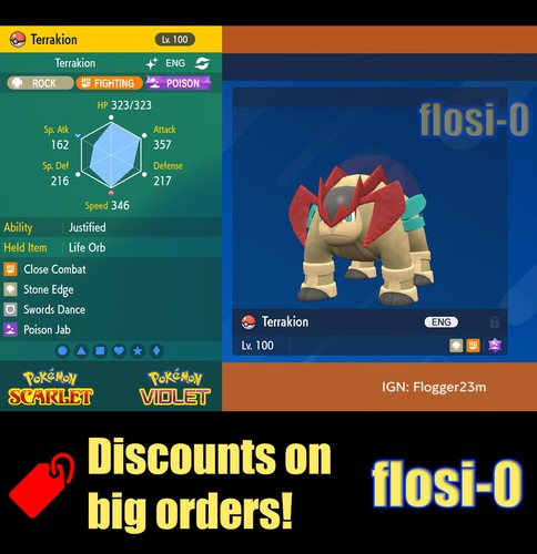 6iv shiny terrakion - shiny,