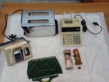 STOCK VINTAGE ANNI 50-70 TOSTAPANE - RASOIO - BAMBOLINE D'EPOCA - CALCOLATRICE