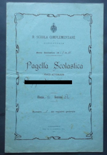 Alessandria pagella scolastica