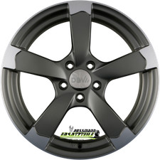 DBV Torino II antracite opaco lucido 6,5x15 ET38 - LK5/100 ML57,1 cerchio alluminio