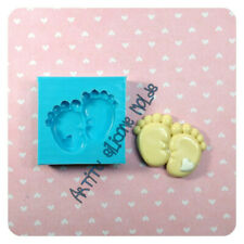 Stampo silicone piedini neonato con cuore per gesso resina fimo fatto a mano 
