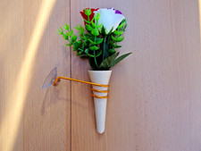 Trabant Wartburg Sachsenring P70 Framo vaso di fiori vaso per auto vaso beige fiori NUOVO