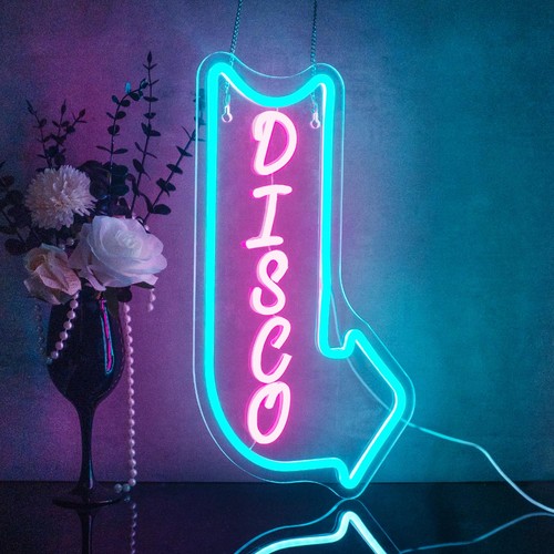 Looklight disco neon sign - disco,