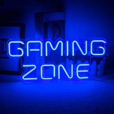 Gaming Zone Neon Segno Blu LED