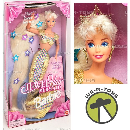 Bambola barbie sirena capelli - bambola,