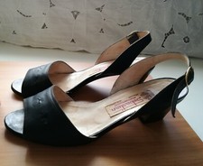 Scarpe vintage sandali donna vitello blu Sebastian