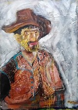 Pino mazza olio tela 70x50 - mazza, su