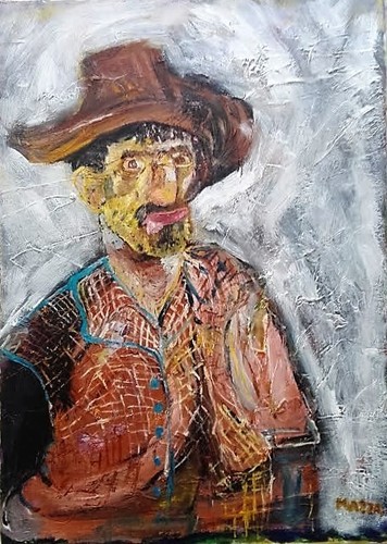 Pino mazza olio tela 70x50 - su,