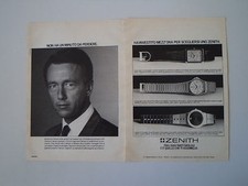 advertising Pubblicità 1984 OROLOGI ZENITH QUARTZ/PORT ROYAL/MUSEUM