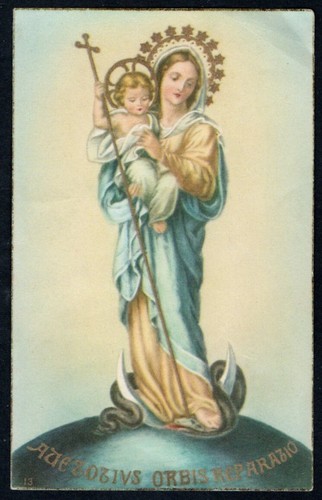 Santino antico madonna - santino,